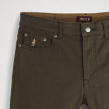 Slim Cotton Drill Five Pocket Trousers