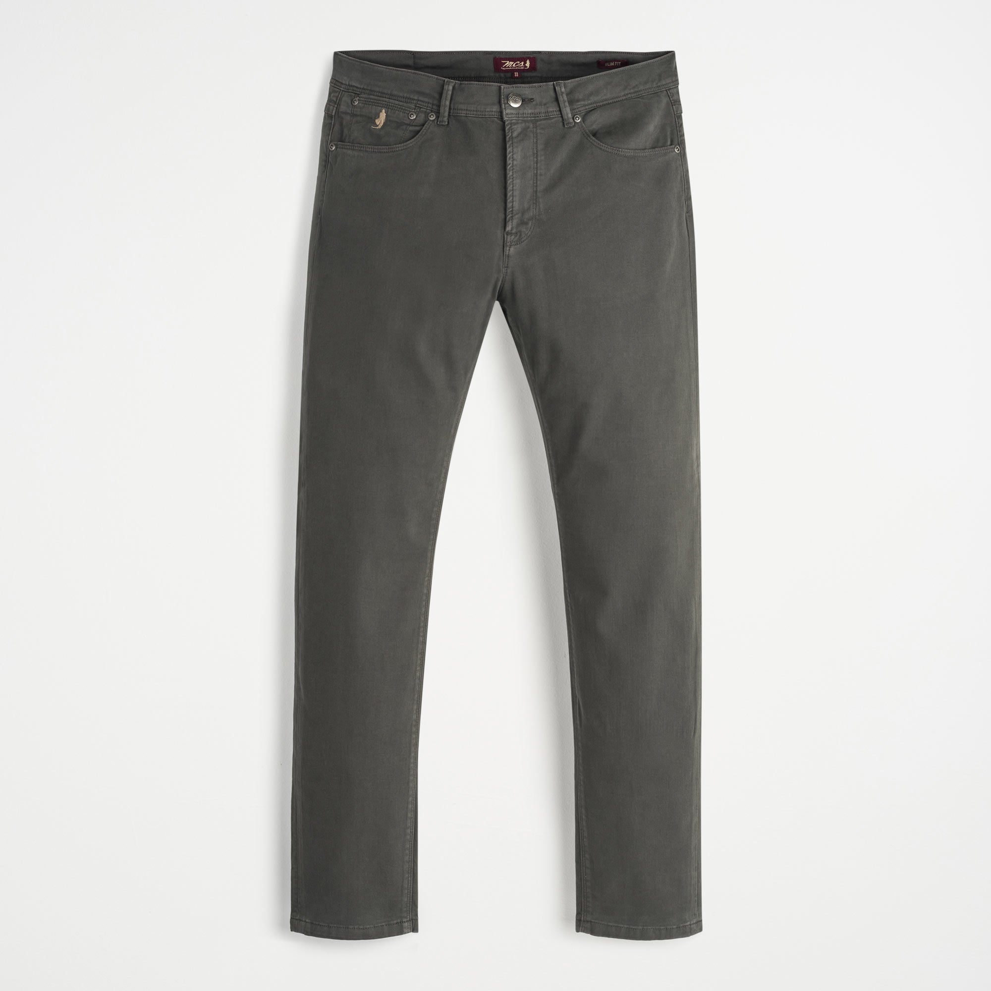 Pantaloni Cinque Tasche in Gabardina Slim