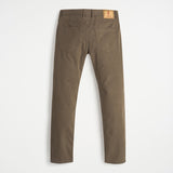 Pantaloni Cinque Tasche in Dobby di Cotone Slim