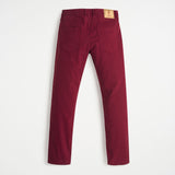 Pantaloni Cinque Tasche in Dobby di Cotone Slim