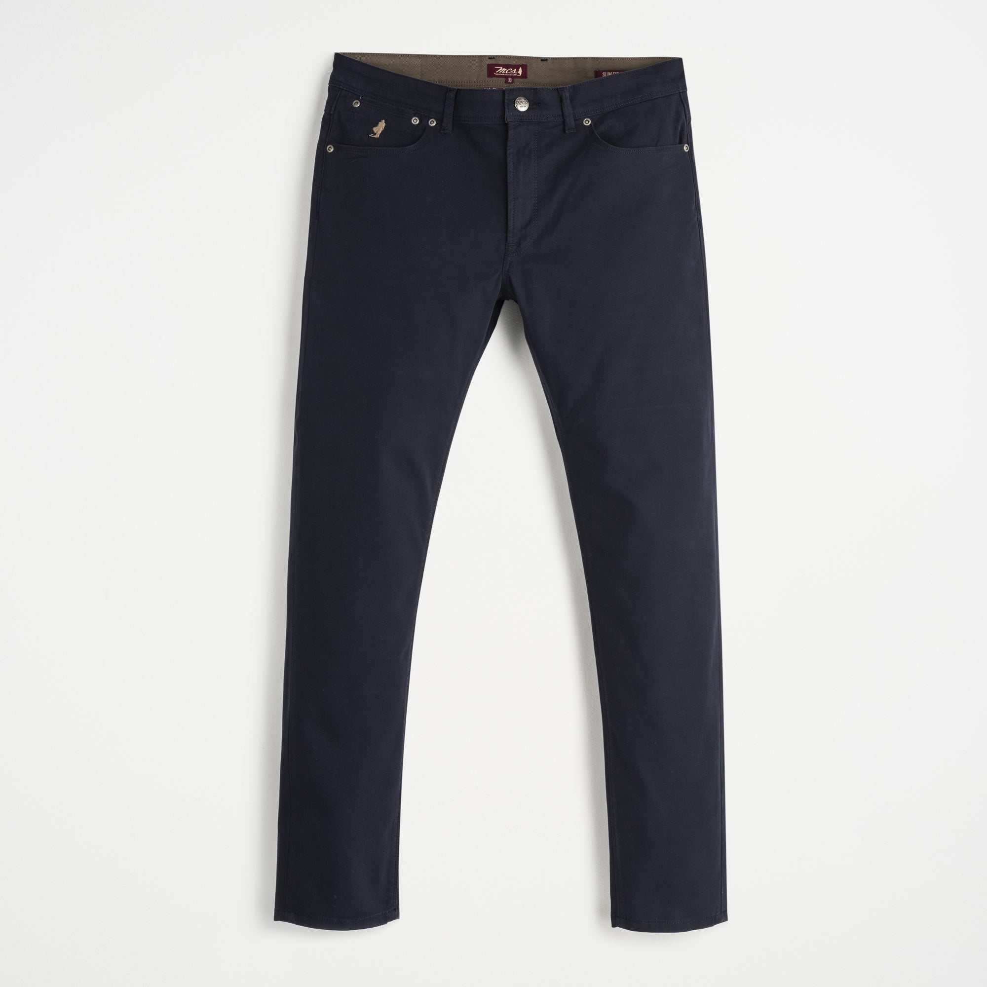 Slim Cotton Dobby Five Pocket Trousers