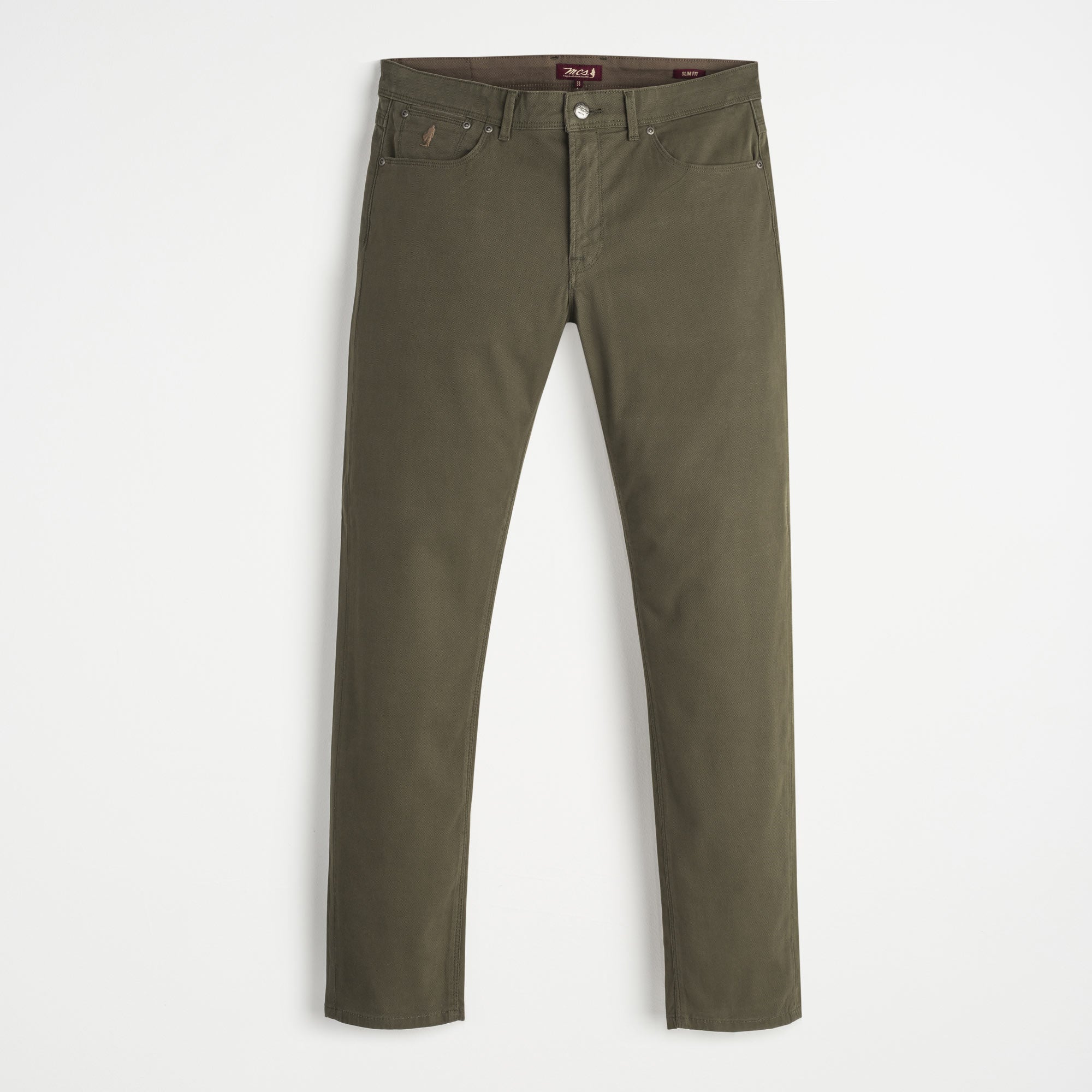 Slim Cotton Dobby Five Pocket Trousers