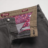 Pantaloni Cinque Tasche in Dobby di Cotone Regular