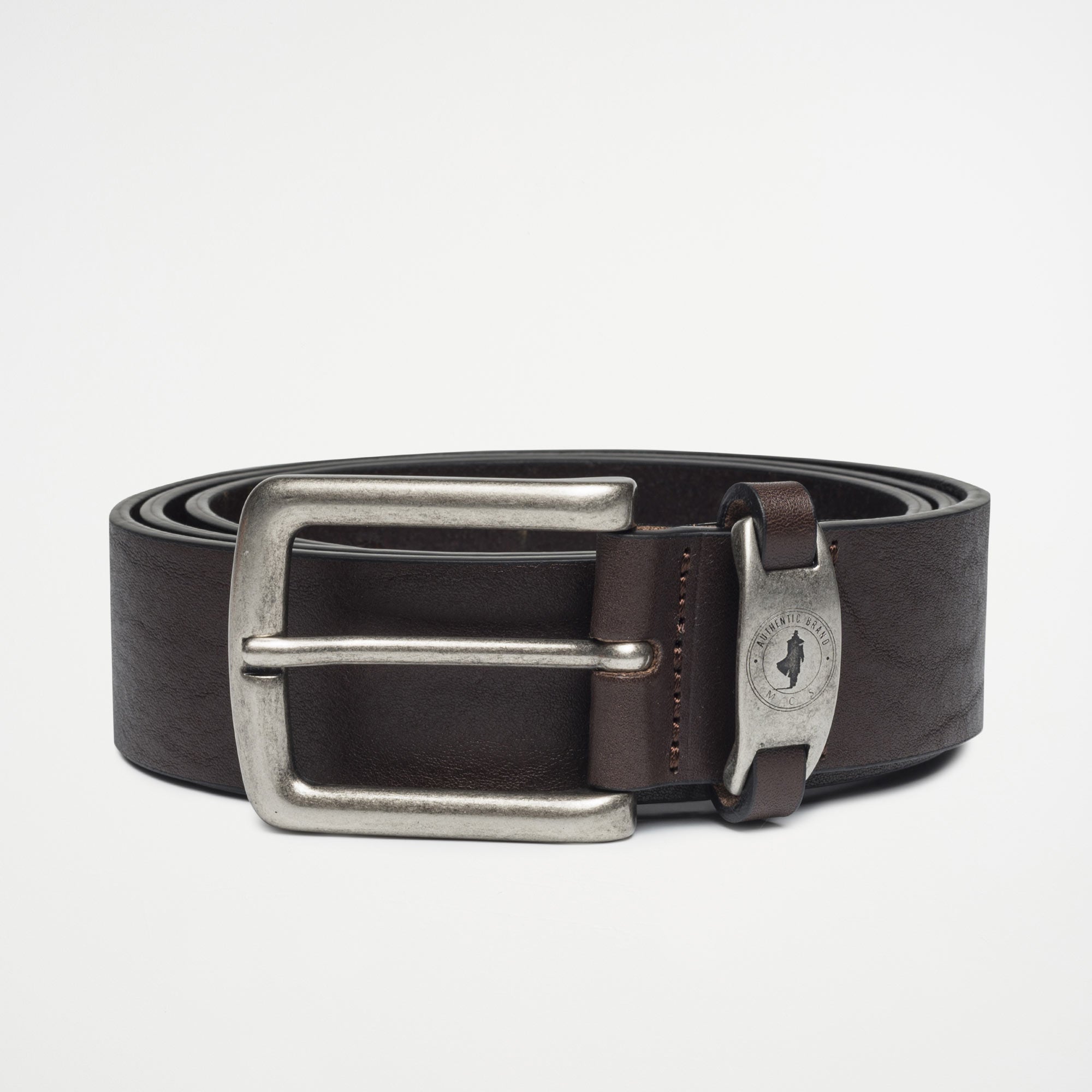 Leather Belt with Metal Buckle