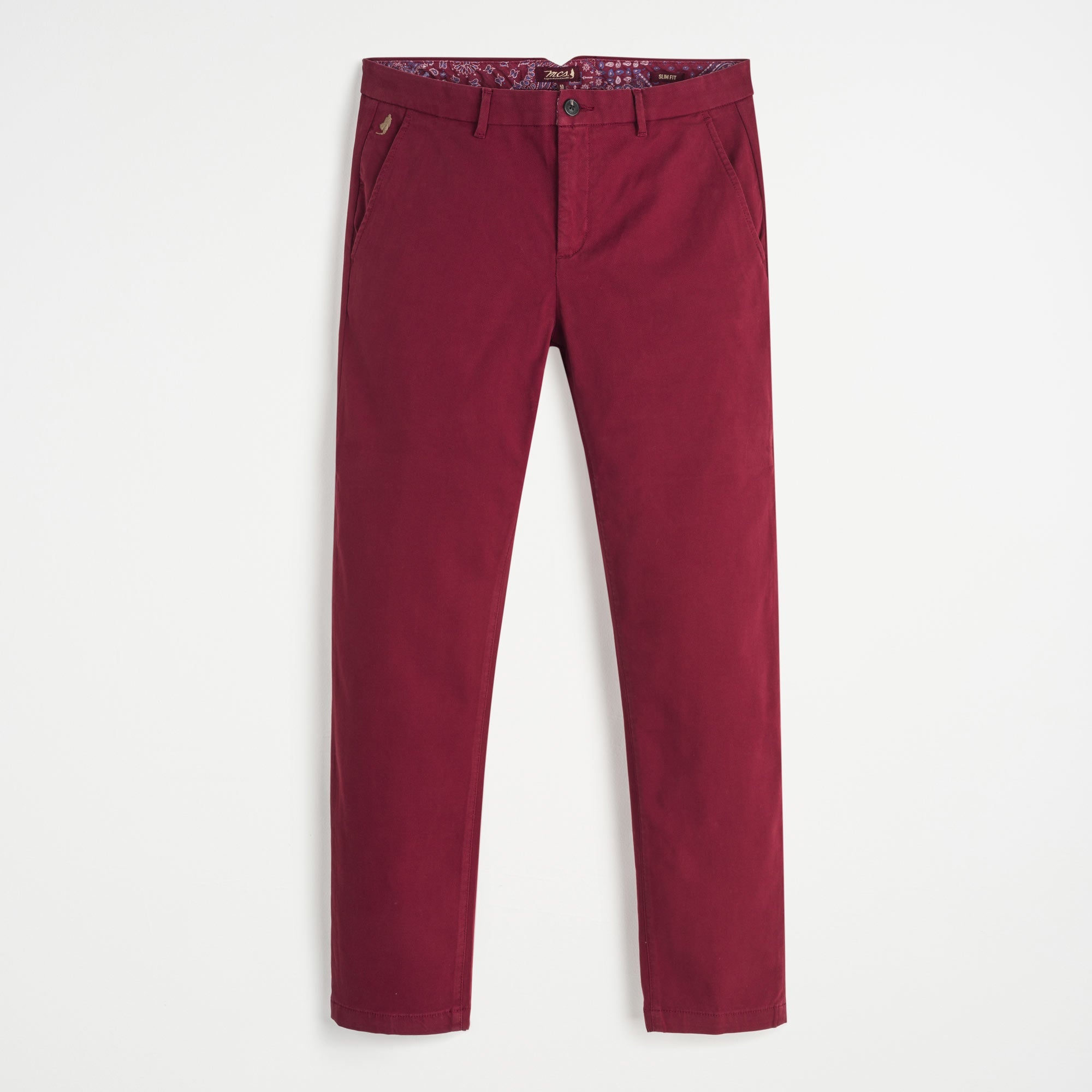 Pantaloni Chino Dobby Slim