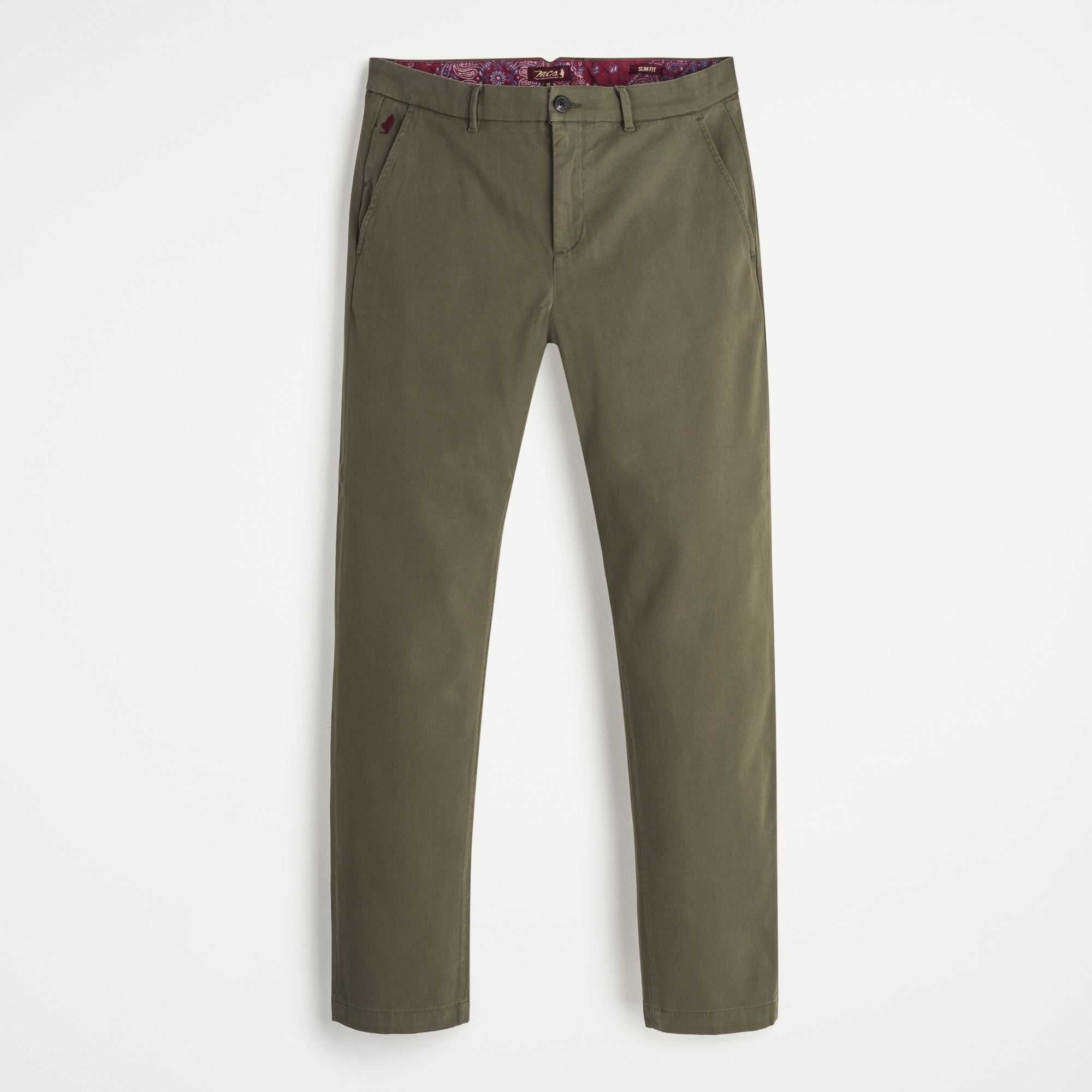 Pantaloni Chino Dobby Slim