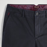 Chino trousers with regular printed lining