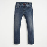 Tailored 5-pocket trousers in slim denim