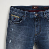 Jeans con Dettagli in Pelle Regular