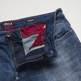 Jeans con Dettagli in Pelle Regular