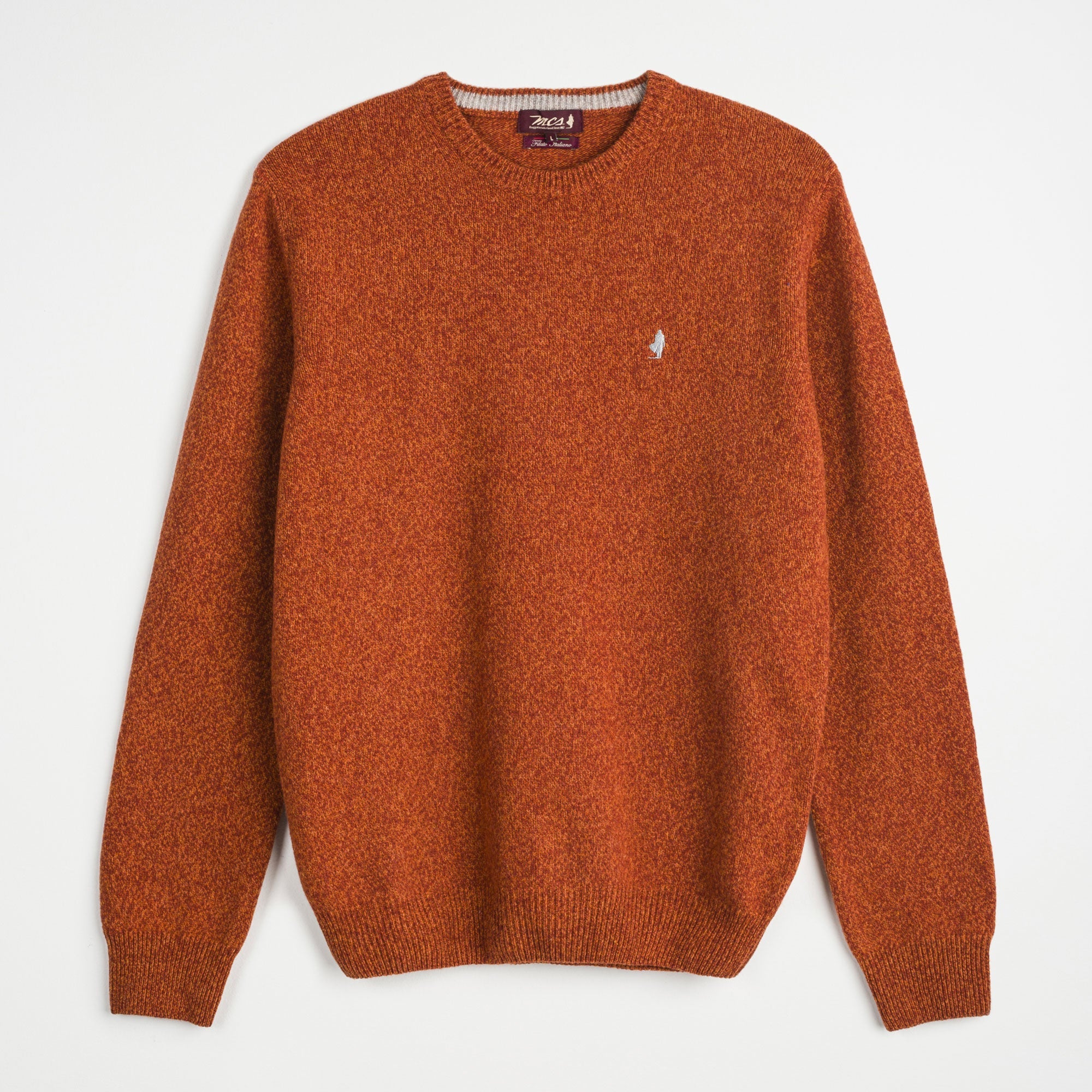 Mouliné Wool Crew Neck Sweater