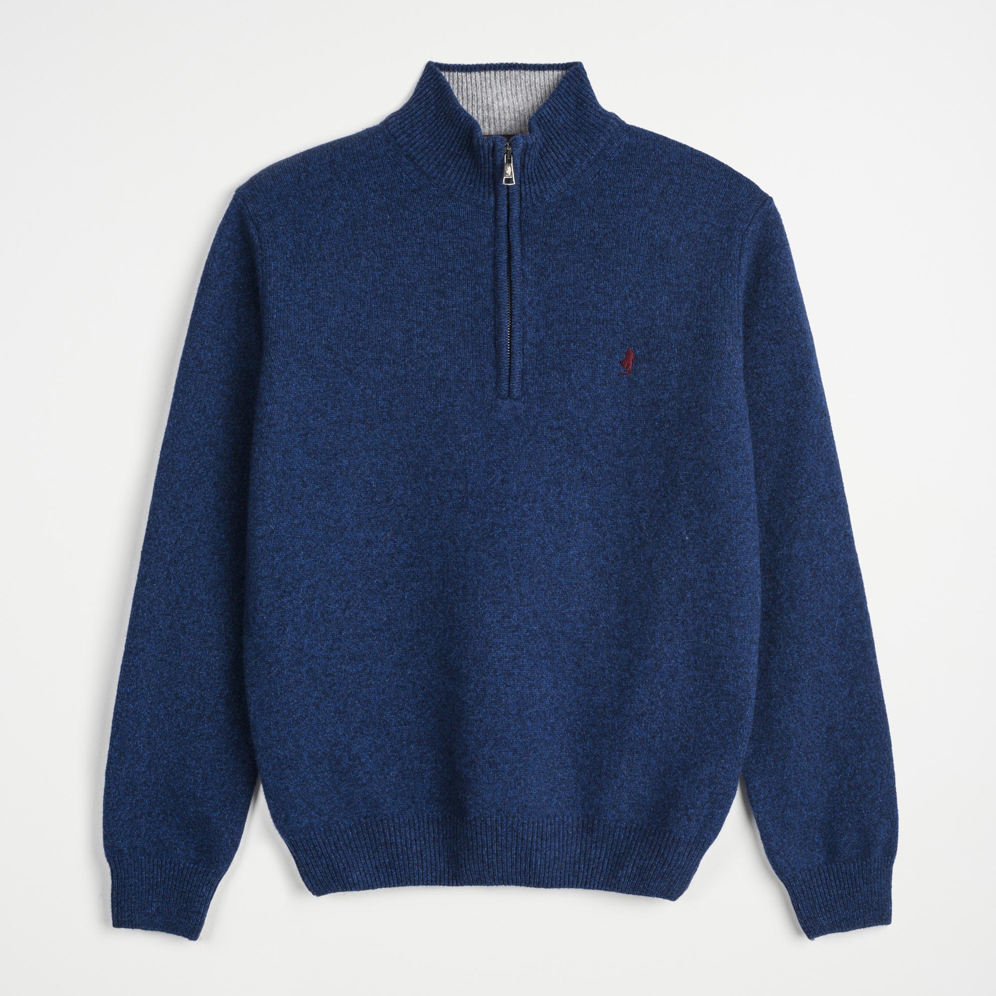 Half Zip Sweater in Mélange Wool