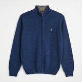 Full Zip Sweater in Mélange Wool