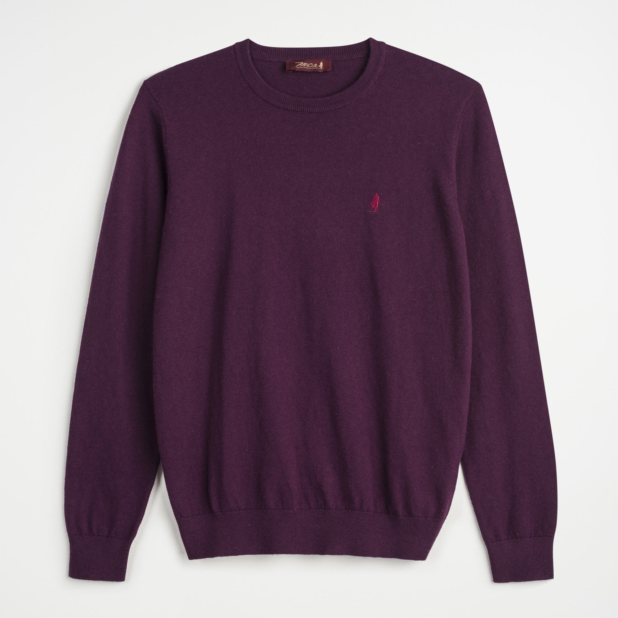 Cotton and Wool Crew Neck Sweater