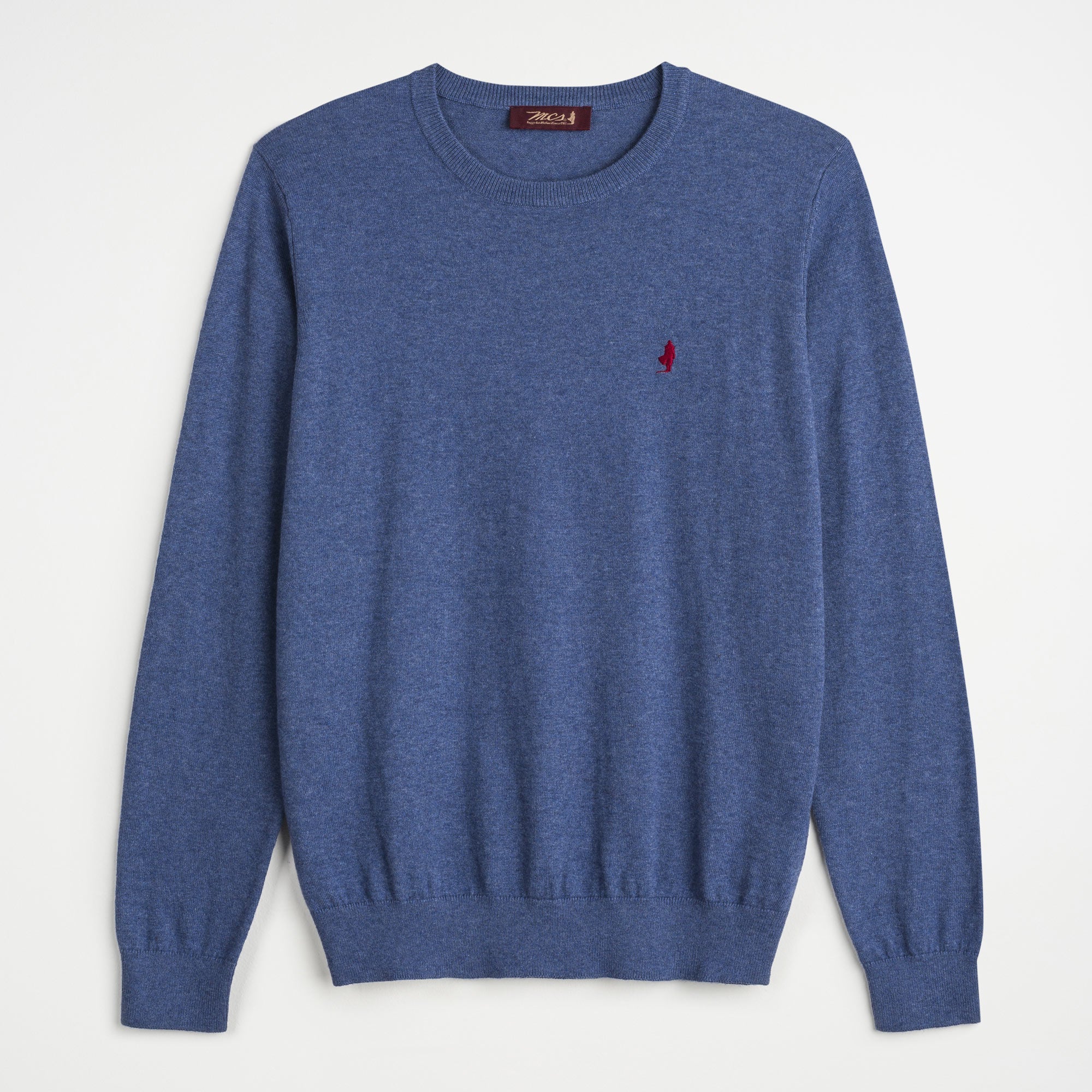 Cotton and Wool Crew Neck Sweater