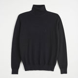 High Neck Sweater in Cotton and Wool