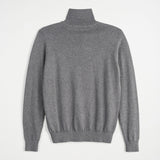 High Neck Sweater in Cotton and Wool