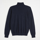 High Neck Sweater in Cotton and Wool