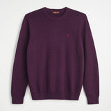 Cotton and Wool Crew Neck Sweater