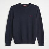 Cotton and Wool Crew Neck Sweater