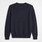 Cotton and Wool Crew Neck Sweater