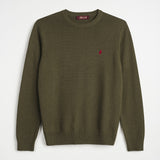 Cotton and Wool Crew Neck Sweater