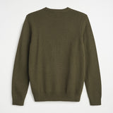 Cotton and Wool Crew Neck Sweater