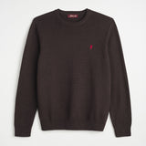 Cotton and Wool Crew Neck Sweater