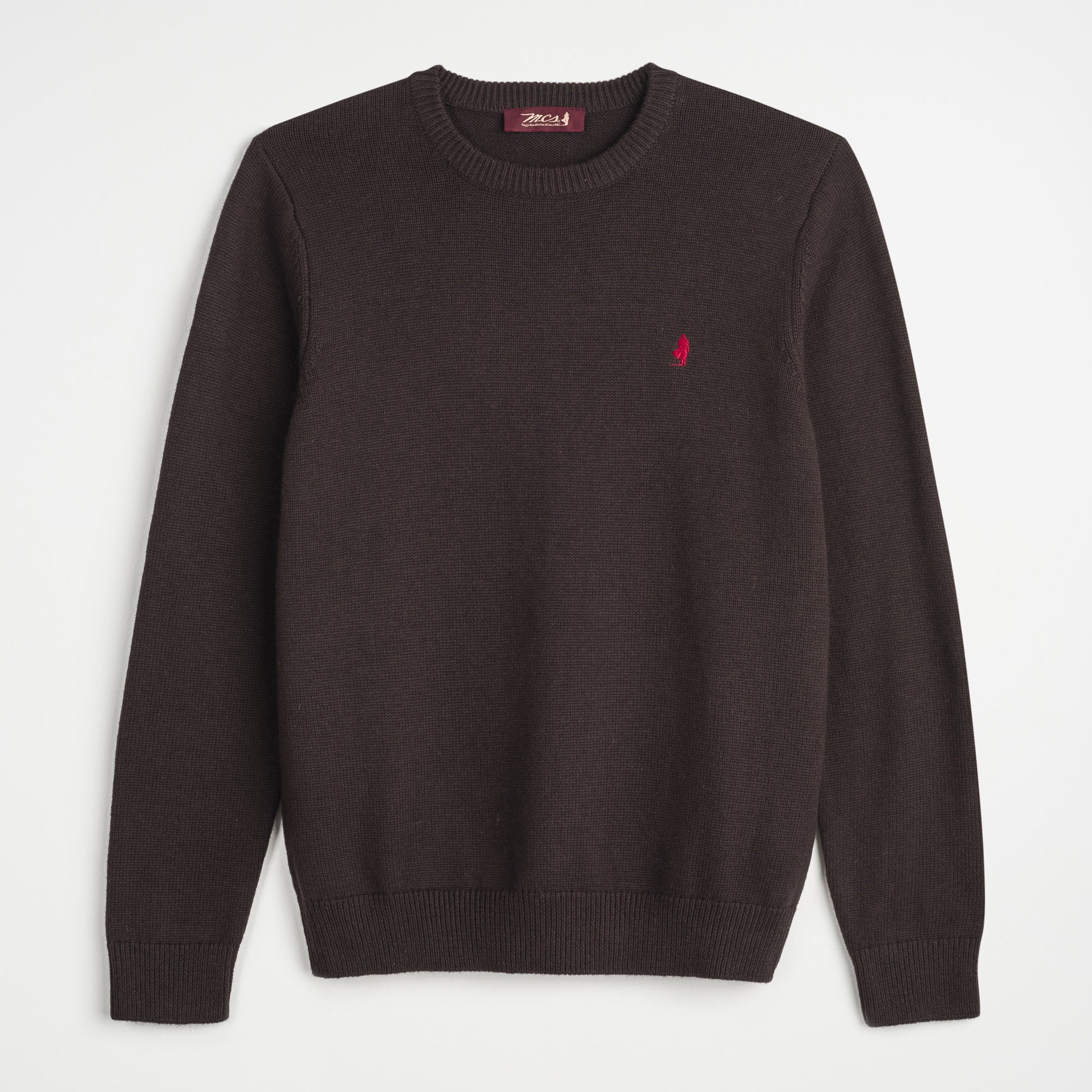 Cotton and Wool Crew Neck Sweater