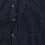 Cardigan con Cappuccio in Misto Lana