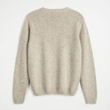 Crew Neck Pullover in Mixed Neppy Wool