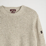 Crew Neck Pullover in Mixed Neppy Wool