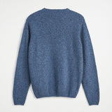 Crew Neck Pullover in Mixed Neppy Wool