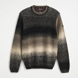 Printed Wool Blend Crew Neck Pullover