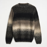 Printed Wool Blend Crew Neck Pullover