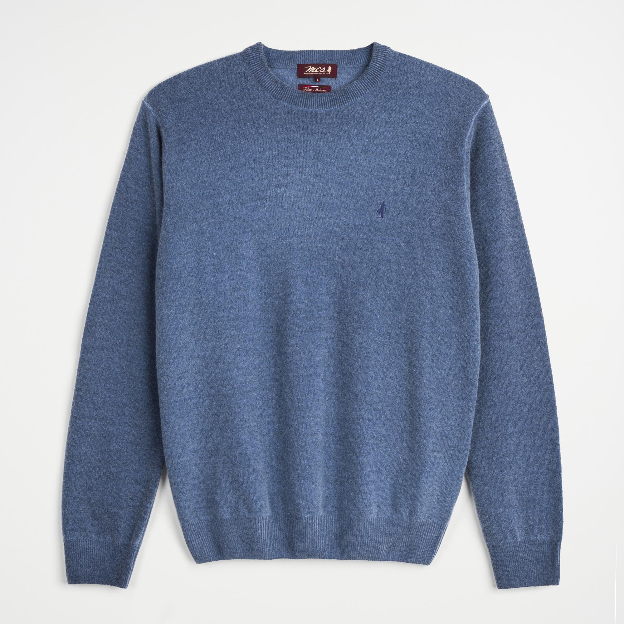 Cold-Dye Crew Neck Sweater in Wool