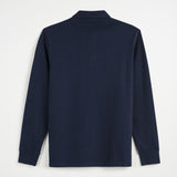 Long Sleeve Polo Shirt with Contrasting Collar