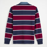 Long Sleeve Striped Polo