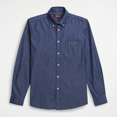 Camicia Denim in Cotone Elasticizzato