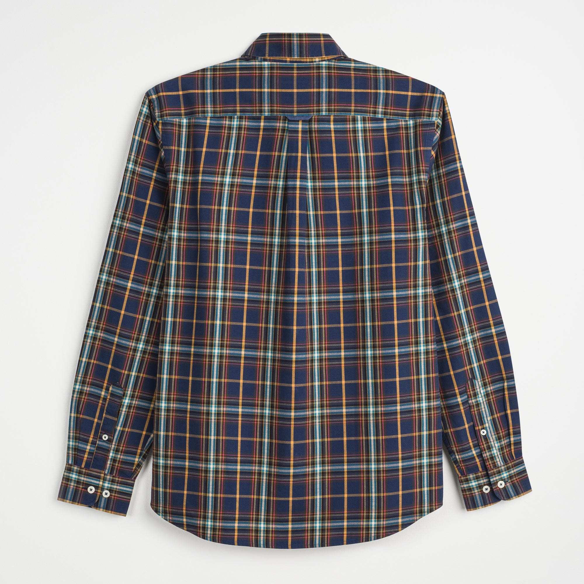 Blue Checked Shirt with Pocket 100% Cotton