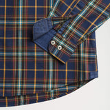 Blue Checked Shirt with Pocket 100% Cotton