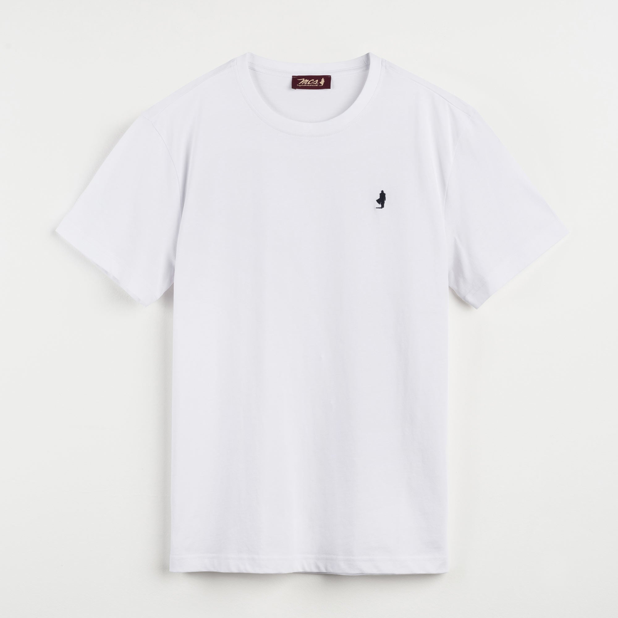 Solid Color T-Shirt with Embroidered Logo