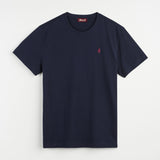 Solid Color T-Shirt with Embroidered Logo