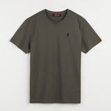 Solid Color T-Shirt with Embroidered Logo