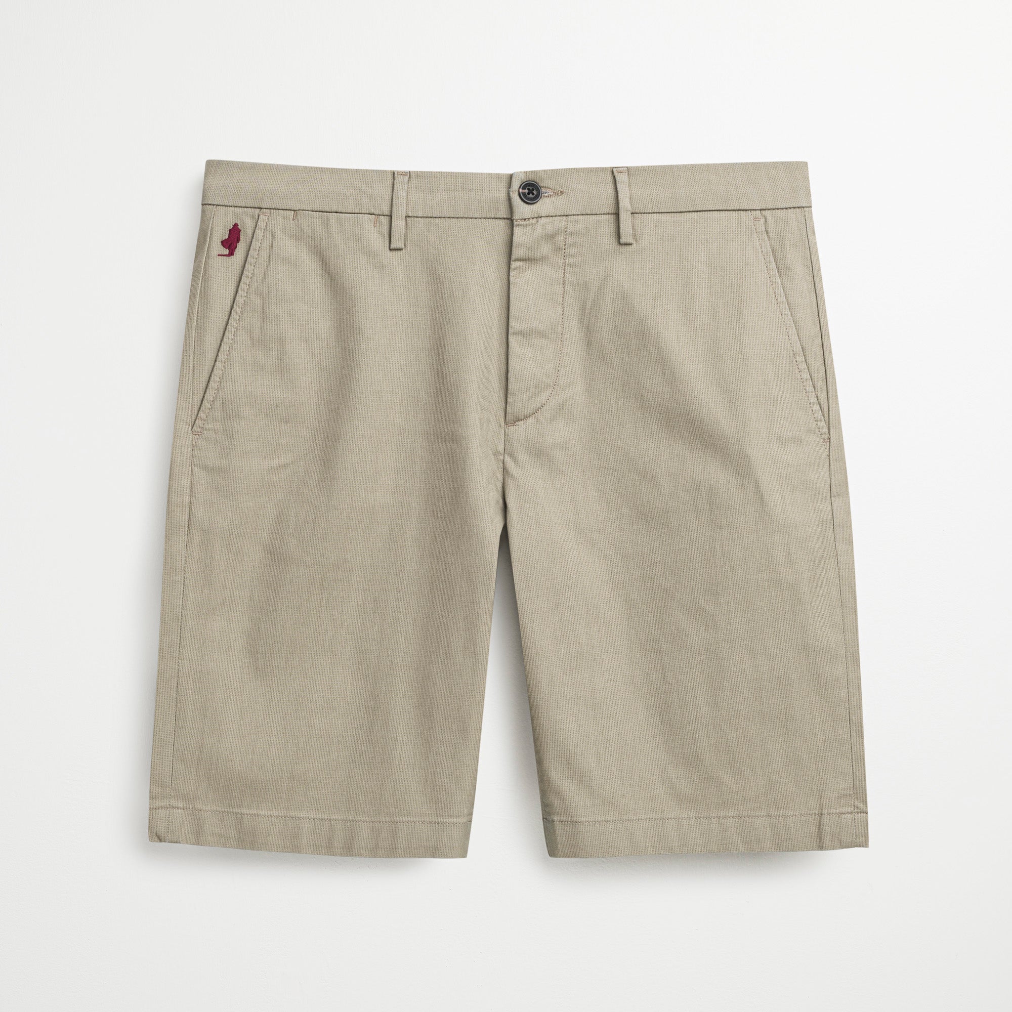 Pantalone Chino Corto in Delavé - Vintage Khaki