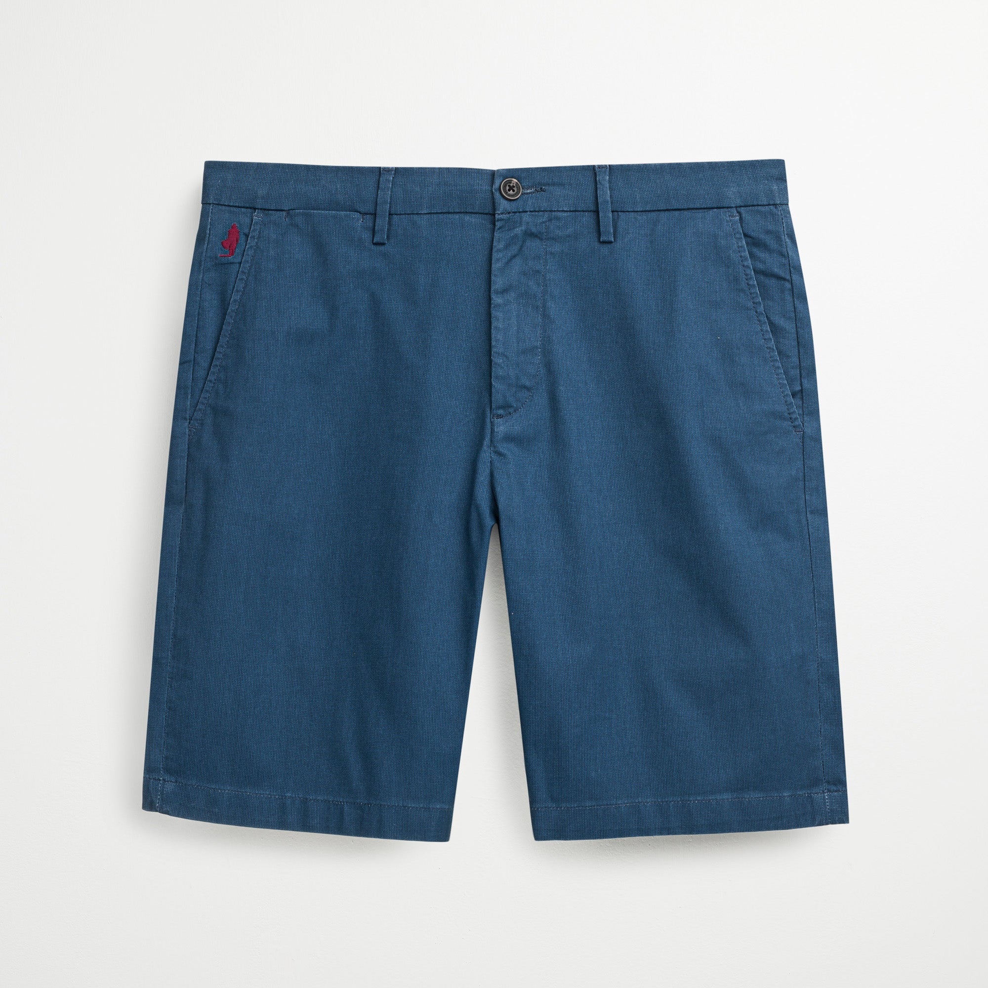 Pantalone Chino Corto in Delavé - True Navy