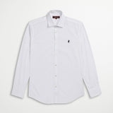 Camicia in Popeline di Cotone Elasticizzato - White