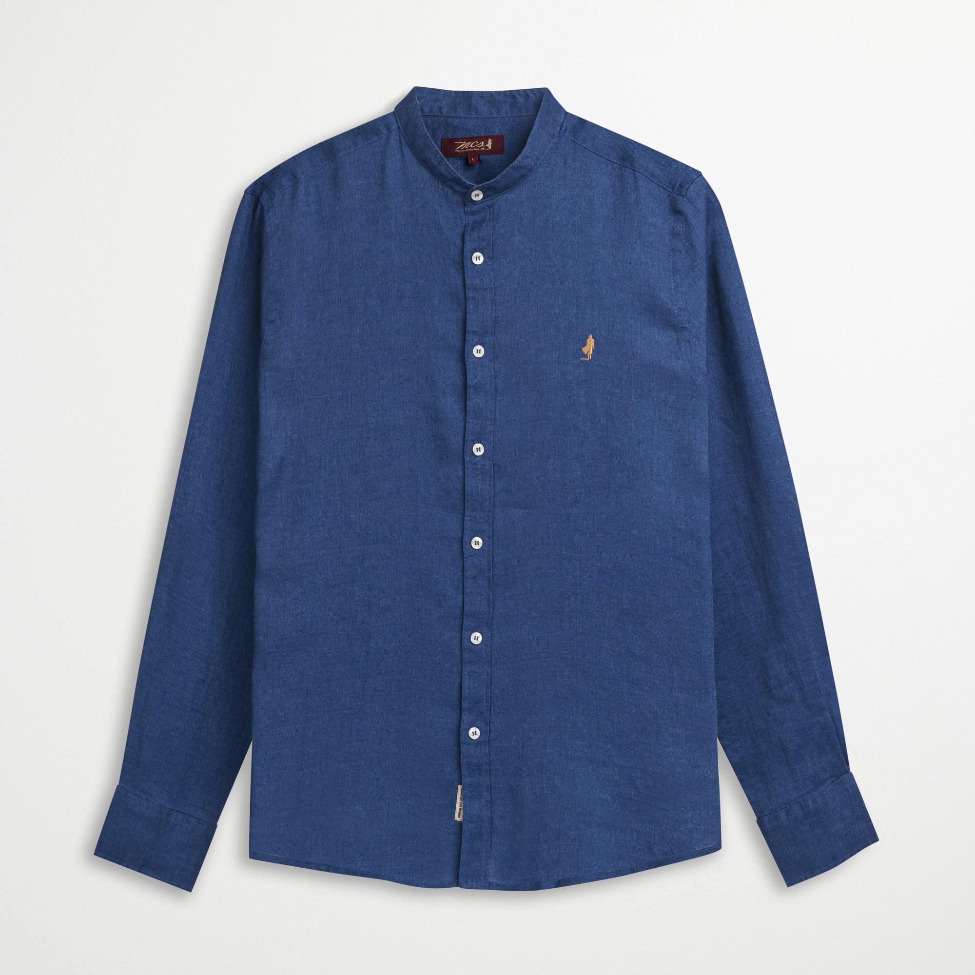 Camicia 100% Lino alla Coreana - True Navy