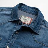 Dark Blue Denim Western Shirt