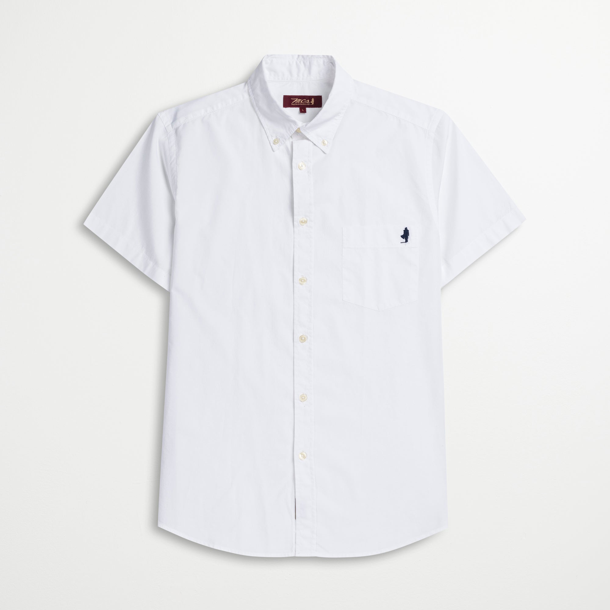 Camicia 100% Cotone a Maniche Corte - White